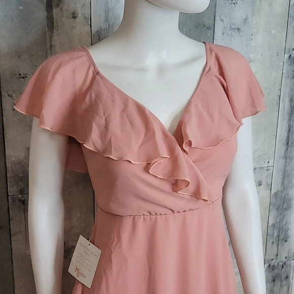 Show Me Your MuMu Granada Dress In Ballet Chiffon - Picture 4 of 12